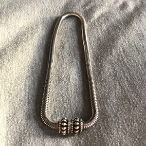 Sliver Necklace With Kane MM Snap Clasp